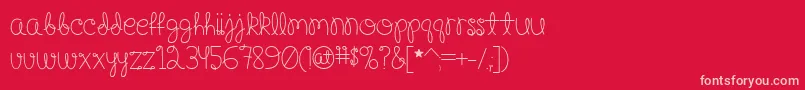 Weitere Informationen zur Happy Birthday, Baby Medium-Schriftart Happy Birthday, Baby Medium-Schriftart – Rosa Schriften auf rotem Hintergrund