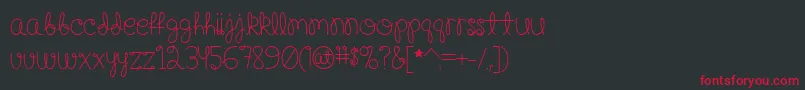 Happy Birthday, Baby Medium Font – Red Fonts on Black Background