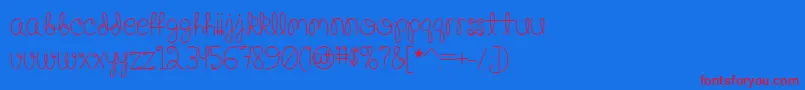 Police Happy Birthday, Baby Medium – polices rouges sur fond bleu