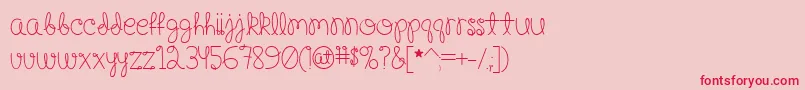 Happy Birthday, Baby Medium Font – Red Fonts on Pink Background