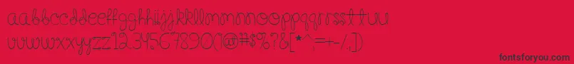 Happy Birthday, Baby-Schriftart – Schwarze Schriften auf rotem Hintergrund