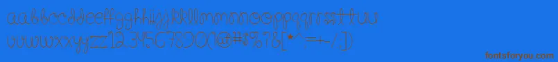 Weitere Informationen zur Happy Birthday, Baby-Schriftart Happy Birthday, Baby-Schriftart – Braune Schriften auf blauem Hintergrund