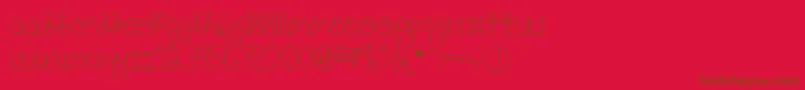 Police Happy Birthday, Baby – polices brunes sur fond rouge