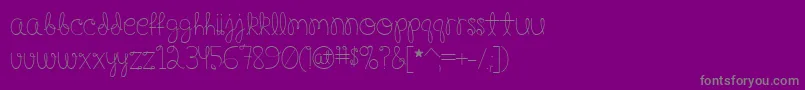 Happy Birthday, Baby-Schriftart – Graue Schriften auf violettem Hintergrund