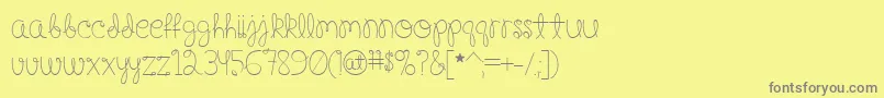 Weitere Informationen zur Happy Birthday, Baby-Schriftart Happy Birthday, Baby-Schriftart – Graue Schriften auf gelbem Hintergrund