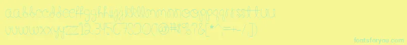 Police Happy Birthday, Baby – polices vertes sur fond jaune