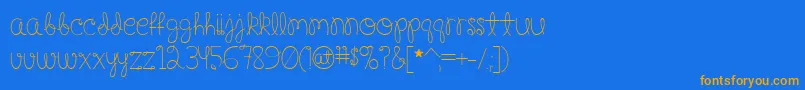 Happy Birthday, Baby Font – Orange Fonts on Blue Background