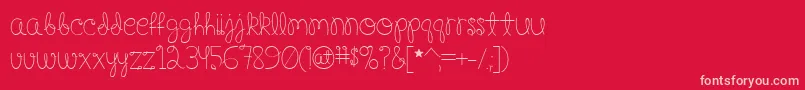 Happy Birthday, Baby Font – Pink Fonts on Red Background