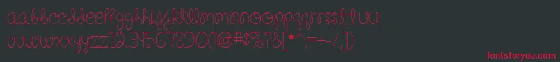 Happy Birthday, Baby Font – Red Fonts on Black Background