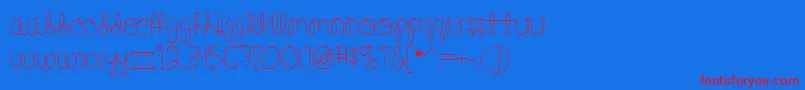 fuente Happy Birthday, Baby – Fuentes Rojas Sobre Fondo Azul