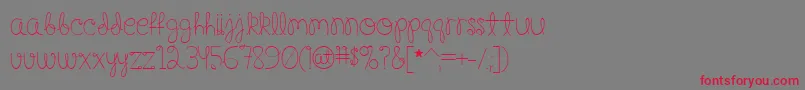 Happy Birthday, Baby Font – Red Fonts on Gray Background