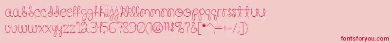Happy Birthday, Baby Font – Red Fonts on Pink Background