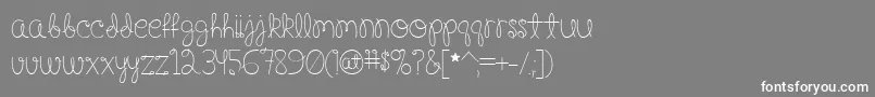 Happy Birthday, Baby-Schriftart – Weiße Schriften auf grauem Hintergrund