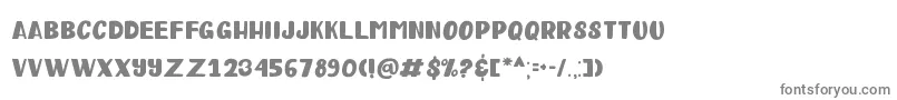 フォントHappy Clover Display – 白い背景に灰色の文字