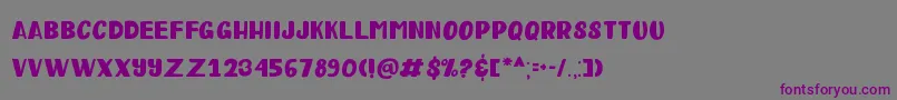 Шрифт Happy Clover Display – фиолетовые шрифты на сером фоне