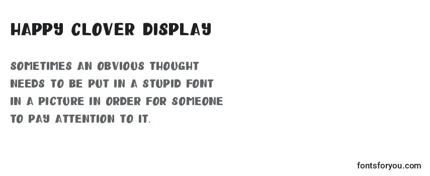 Happy Clover Display Font