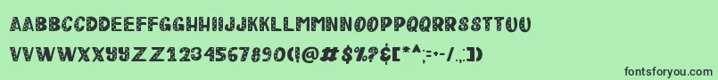 Happy Clover Leaf Display Font – Black Fonts on Green Background