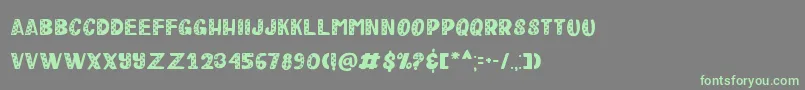 Happy Clover Leaf Display Font – Green Fonts on Gray Background