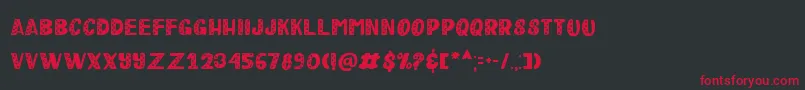 Happy Clover Leaf Display Font – Red Fonts on Black Background
