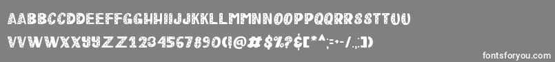 フォントHappy Clover Leaf Display – 灰色の背景に白い文字