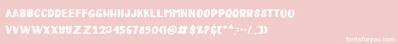 Happy Clover Leaf Display Font – White Fonts on Pink Background