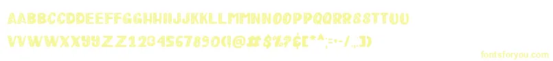 Шрифт Happy Clover Leaf Display – жёлтые шрифты