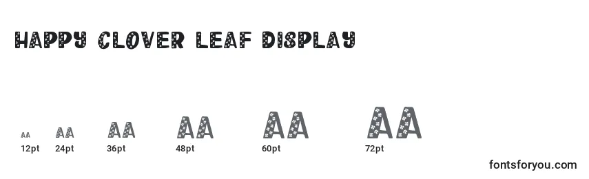 Размеры шрифта Happy Clover Leaf Display