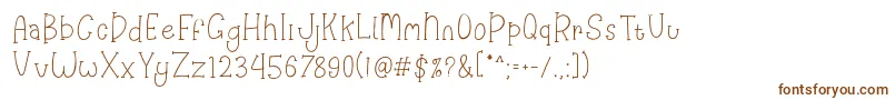 Шрифт Happy Clover – коричневые шрифты на белом фоне