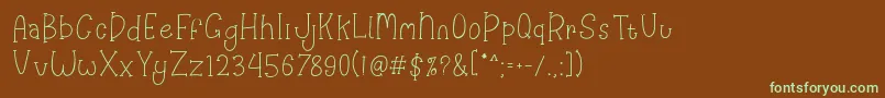 Шрифт Happy Clover – зелёные шрифты на коричневом фоне