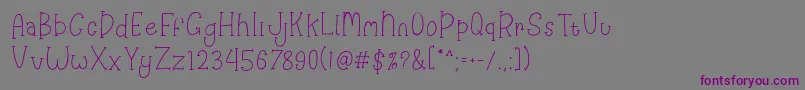 Шрифт Happy Clover – фиолетовые шрифты на сером фоне
