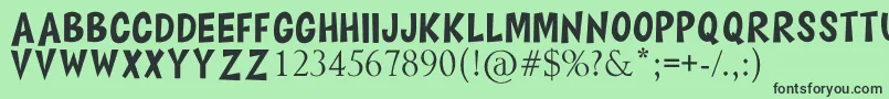 HAPPY COMIC Font – Black Fonts on Green Background