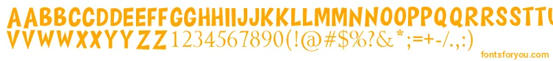 HAPPY COMIC Font – Orange Fonts on White Background
