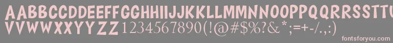 HAPPY COMIC Font – Pink Fonts on Gray Background