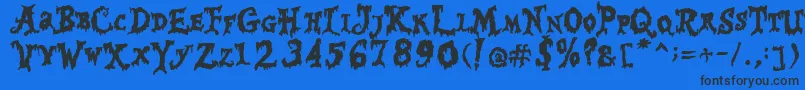 Happy Halloween Font – Black Fonts on Blue Background