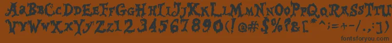 Happy Halloween Font – Black Fonts on Brown Background