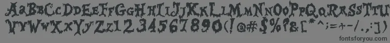 Happy Halloween Font – Black Fonts on Gray Background