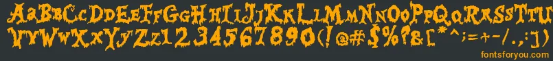 Happy Halloween Font – Orange Fonts on Black Background