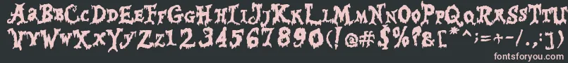 Happy Halloween Font – Pink Fonts on Black Background