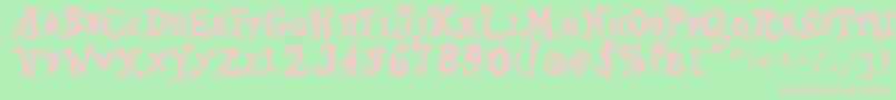 Happy Halloween Font – Pink Fonts on Green Background