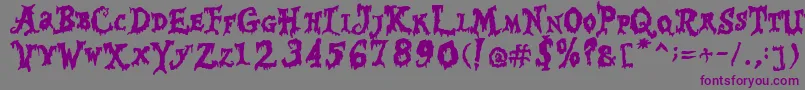 Happy Halloween Font – Purple Fonts on Gray Background