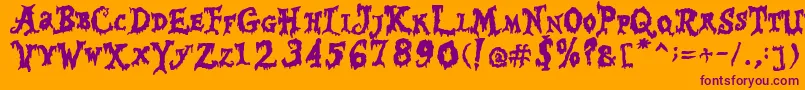 Happy Halloween Font – Purple Fonts on Orange Background