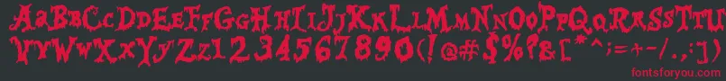 Happy Halloween Font – Red Fonts on Black Background