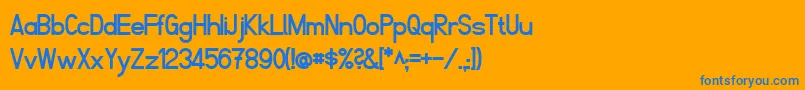 フォントFibelNordBold – オレンジの背景に青い文字