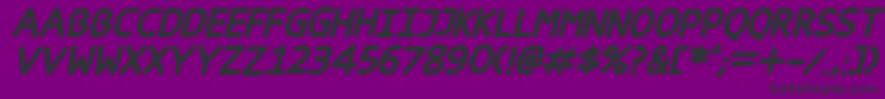 Happy markers Italic Font – Black Fonts on Purple Background