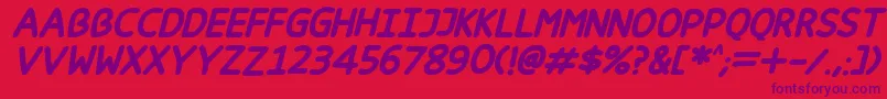 Happy markers Italic Font – Purple Fonts on Red Background