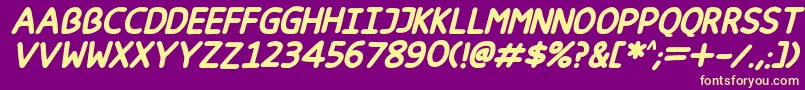 Happy markers Italic Font – Yellow Fonts on Purple Background