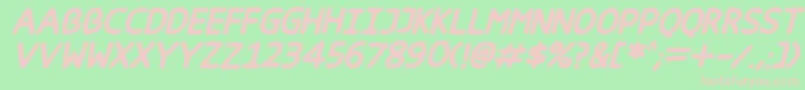 fuente Happy markers Italic – Fuentes Rosadas Sobre Fondo Verde