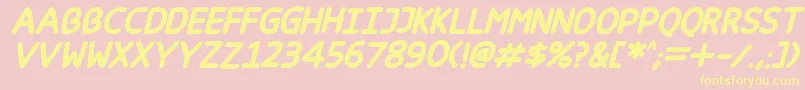 Happy markers Italic Font – Yellow Fonts on Pink Background