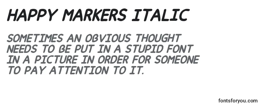 Happy markers Italic (129022) Font