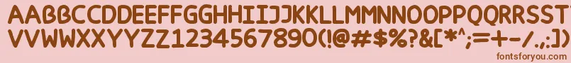 Happy markers Font – Brown Fonts on Pink Background